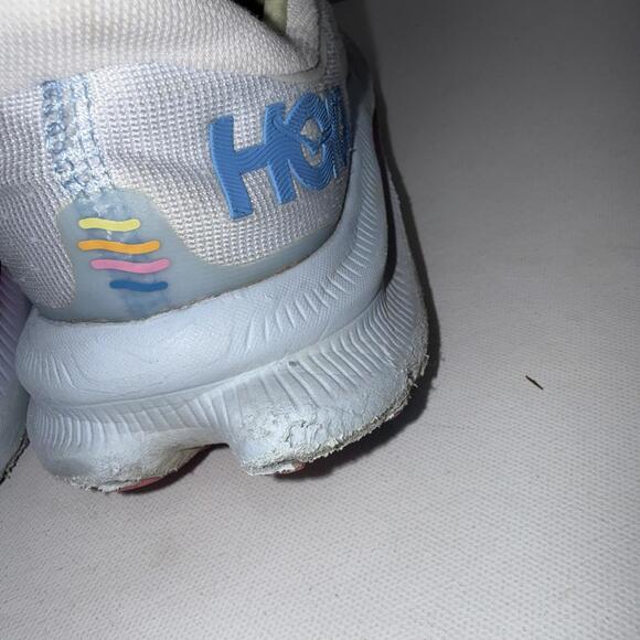 HOKA One Kawana Mesh Athletic Running Sneakers White Pink Green Women’s Size 9B - Picture 13 of 15